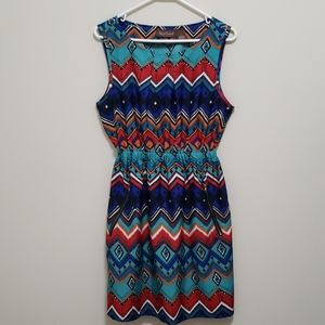 Speed Control New York Multi Color Dress Sz Large